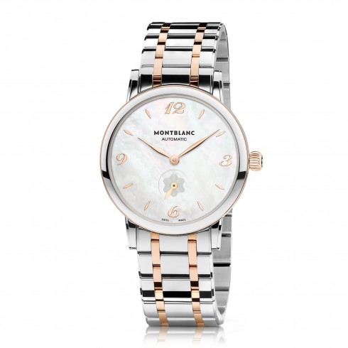 Montblanc Star Classique Mother of Pearl Dial Steel and 18K Rose Gold Automatic Ladies Watch 107915 watches