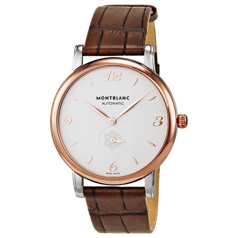 Montblanc Star Classique White Dial Brown Leather Automatic Men's Watch 107309 watches