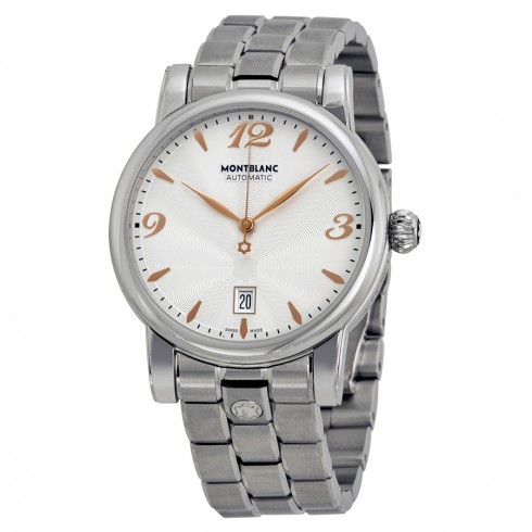 Montblanc Star Date Silver Dial Stainless Steel Automatic Men's Watch 105961 watches