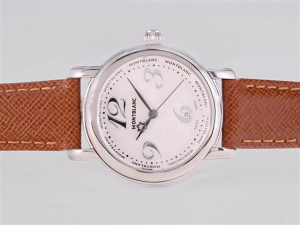 Montblanc Star Quartz 36069 Pink Dial Stainless Steel Case Stainless Steel Bezel Watch watches