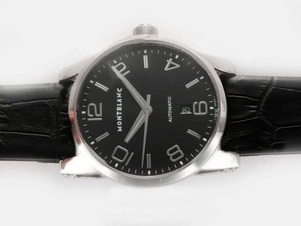 Montblanc Timewalker 09675 Round Mens Stainless Steel Case Watch watches
