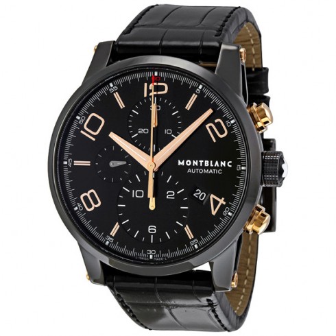 Montblanc Timewalker Black Steel Chronograph Men's Watch 105805 watches