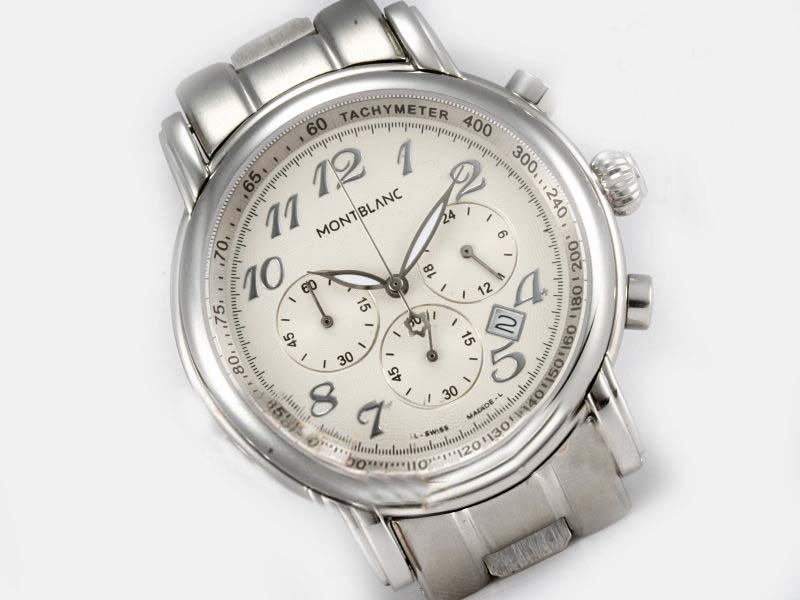 Montblanc Timewalker Chronograph 09669 43mm Quartz Chronograph White Dial Watch watches