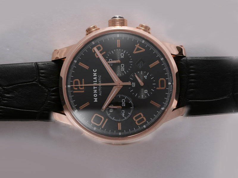 Montblanc Timewalker Chronograph 09670 43mm Black Dial Watch watches
