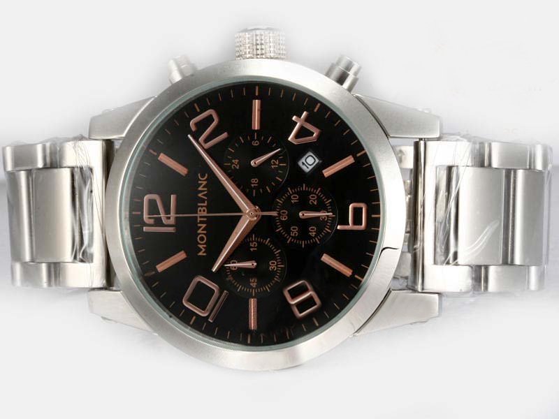 Montblanc Timewalker Chronograph 101565 Stainless Steel Bezel Stainless Steel Case Watch watches