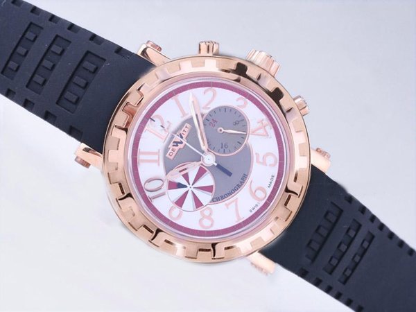 Montblanc Timewalker Chronograph 36972 Stainless Steel Case Round Pink Dial Watch watches