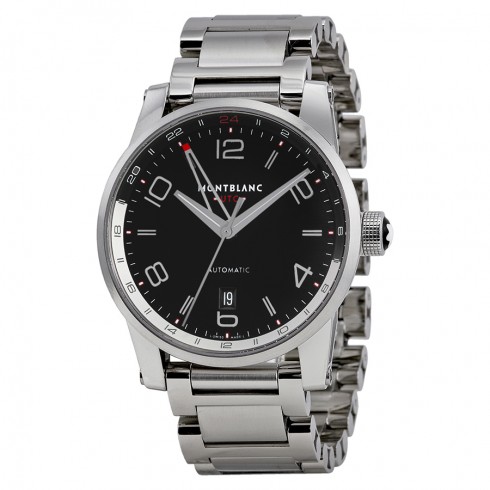 Montblanc Timewalker Voyager Black Dial Stainless Steel Men's Watch 109135 watches
