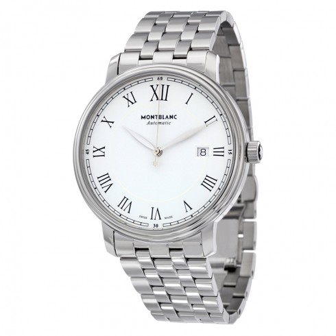 Montblanc Tradition Automatic White Dial Stainless Steel Men's Watch 112610 watches