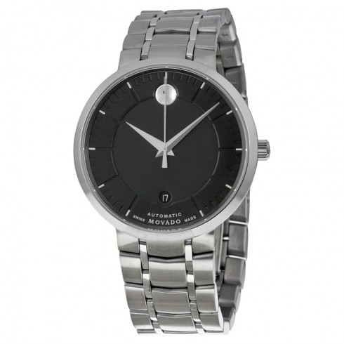 Movado 1881 Automatic Black Dial Stainless Steel Watch 0606914 watches