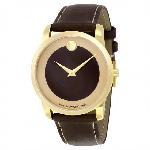 Movado Bold Brown Dial Leather Men's Watch 0606880 watches