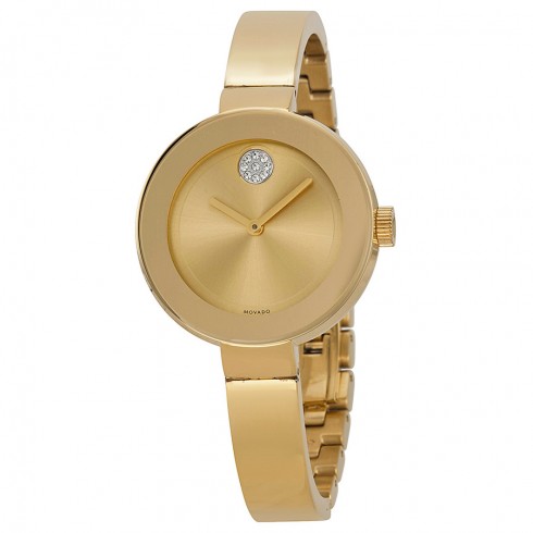 Movado Bold Champagne Dial Gold Ion-plated Ladies Watch 3600201 watches