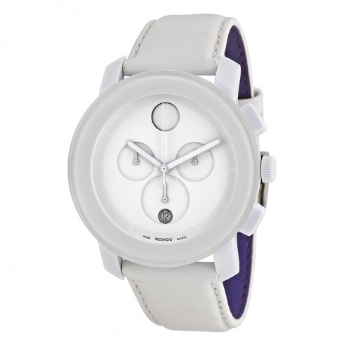 Movado Bold Chronograph All White Unisex Watch 3600025 watches