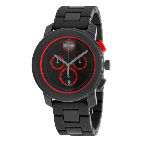 Movado Bold Chronograph Black Dial Dark Grey Stainless Steel Men's Watch 3600272 watches