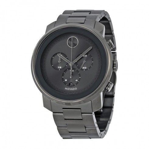 Movado Bold Grey Sunray Dial Stainless Steel Band and Case Men's Quartz Watch 3600277 watches