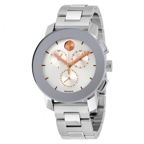 Movado Bold Chronograph Silver Sunray Dial Unisex Watch 3600356 watches