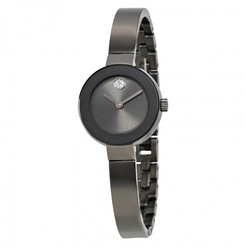 Movado Bold Crystal Marker Gunmetal Plated Bangle Ladies Watch 3600324 watches