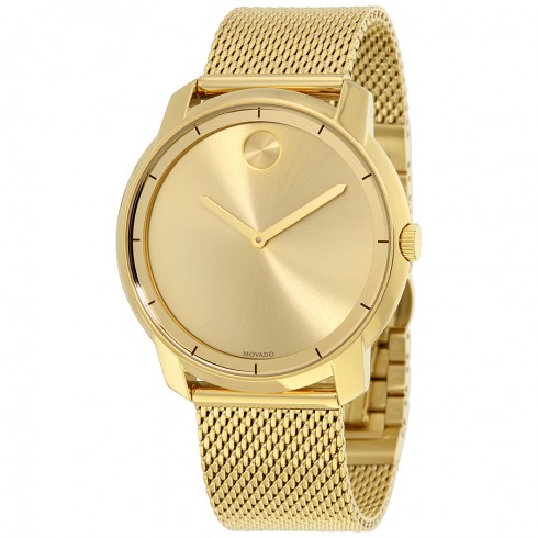 Movado Bold Gold Dial Gold Tone Mesh Men's Watch 3600373 watches