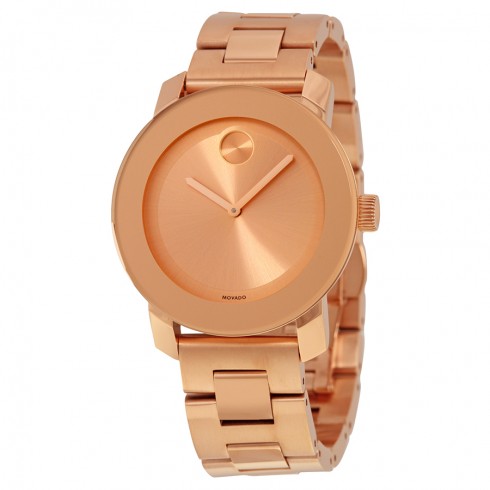Movado Bold Rose Dial Rose Gold-tone Stainless Steel Unisex Watch 3600342 watches