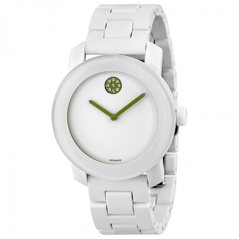 Movado Bold White Dial White Steel and Resin Bracelet Unisex Watch 3600159 watches