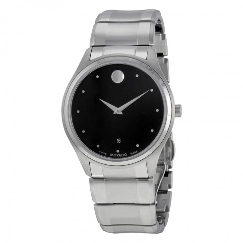 Movado Celo Black Dial Stainless Steel Men's Watch 0606839 watches