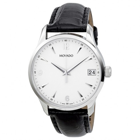 Movado Circa White Dial Leather Men's Watch 0606569 watches