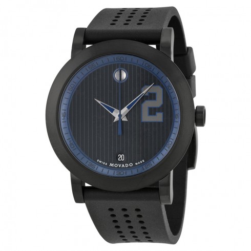 Movado Derek Jeter Captain Series Black Dial Black Rubber Men's Watch 0606892 watches
