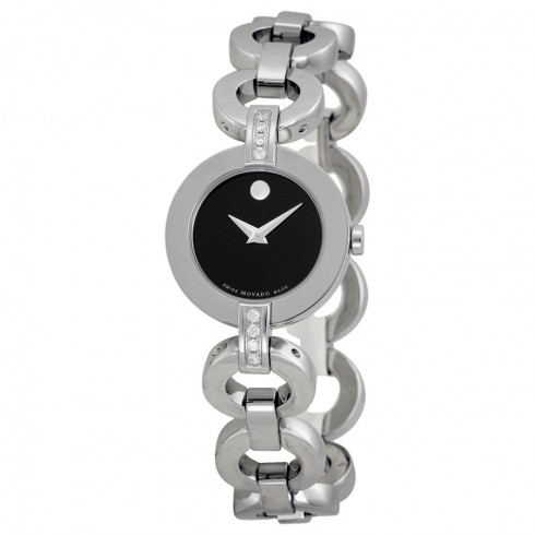 Movado Ladies Bela Moda Stainless Steel Bracelet Watch 0606263 watches