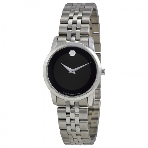 Movado Museum Black Dial Stainless Steel Ladies Watch 0606505 watches