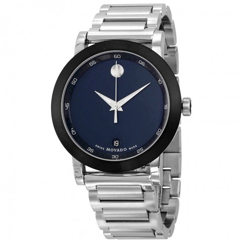 Movado Museum Blue Dial Stainless Steel Men's Watch 0607004 watches