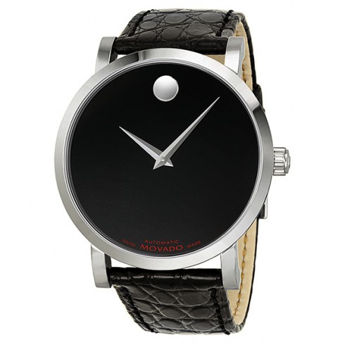 Movado Red Label Automatic Black Dial Stainless Steel Men's Watch 0606112 watches