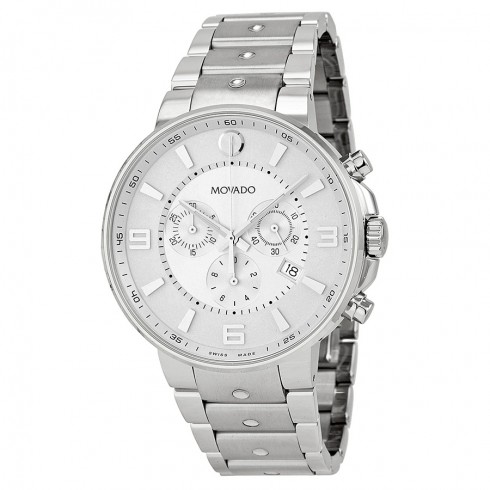 Movado SE Pilot Silver Dial Chronograph Stainless Steel Men's Watch 0606760 watches
