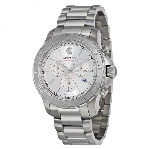Movado Series 800 Chronograph Silver Dial Stainless Steel Men's Watch 2600111 watches