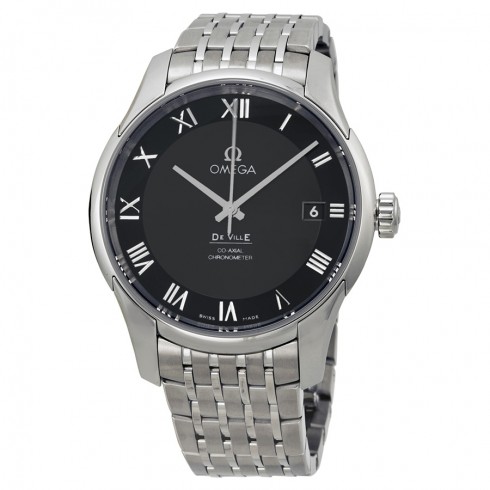 Omega De Ville Co-Axial Chronometer Black Dial Stainless Steel Men's Watch 43110412101001 watches