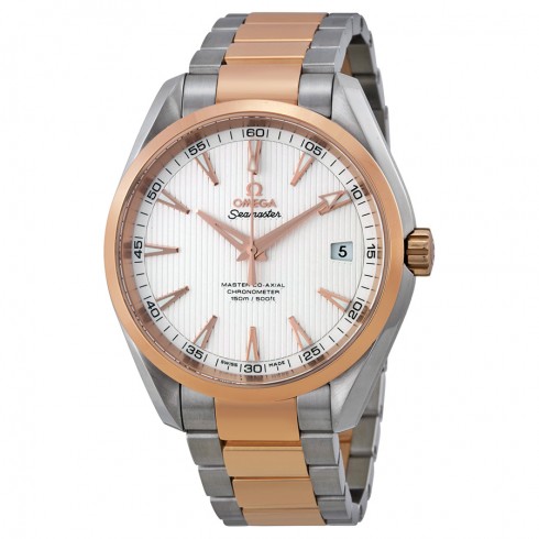 Omega Aqua Terra Automatic Silver Dial Steel and 18kt Rose Gold Men's Watch 23120422102001 watches