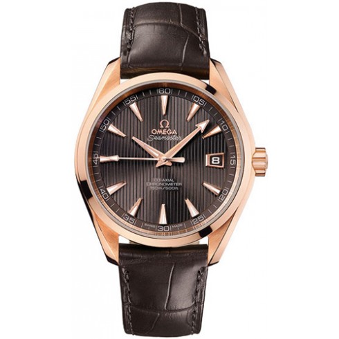 Replica Omega Constellation Brown Dial 18kt Rose Gold Brown Leather Automatic Men's Watch 231.53.42.21.06.001 Watch