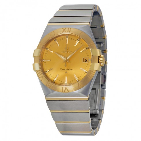 Omega Constellation Champagne Dial Stainless Steel and Yellow Gold Ladies Watch 12320356008001 watches
