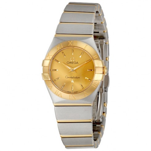 Omega Constellation Champagne Dial Two Tone Ladies Watch 12320246008001 watches