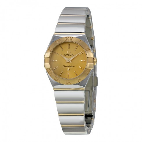 Omega Constellation Champagne Dial Yellow Gold and Stainless Steel Ladies Watch 12320246008002 watches