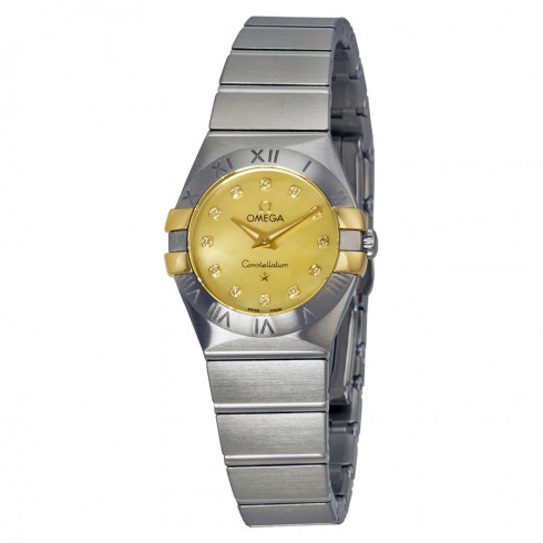 Omega Constellation Champagne Mother of Pearl Diamond Ladies Watch 12320246057002 watches