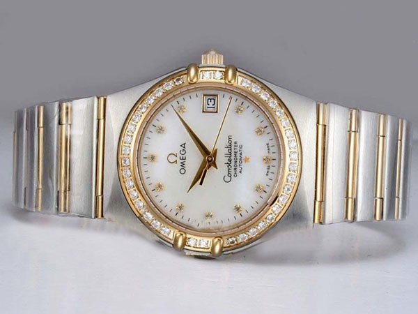 Omega Constellation Chronometer 111.25.36.20.58.001 Round 18K Gold Case Midsize Watch watches