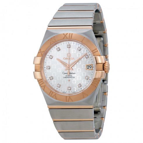 Omega Constellation Chronometer Automatic Silver Dial 18kt Gold and Stainless Steel Ladies Watch watches