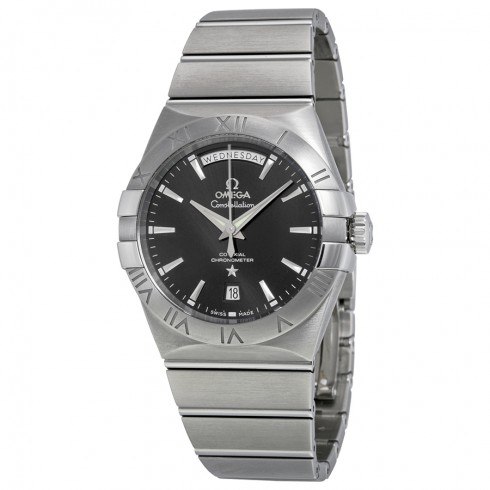 Omega Constellation Chronometer Black Dial Stainless Steel Men's Watch 123.10.38.22.01.001 watches