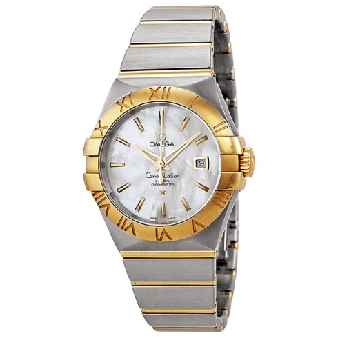 Omega Constellation Chronometer Mother of Pearl Dial Steel and 18kt Yellow Gold Ladies Watch 123.20.31.20.05.002 watches