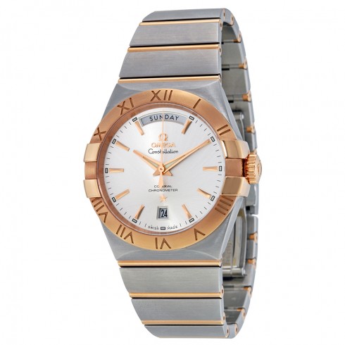 Omega Constellation Chronometer Silver Dial Rose-Gold and Steel Men's Watch 12320382202001 watches