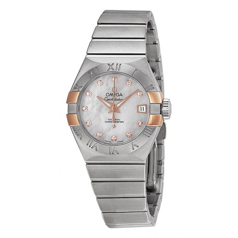 Omega Constellation Co-Axial Mother of Pearl Dial Stainless Steel Ladies Watch OM12320272055004 watches
