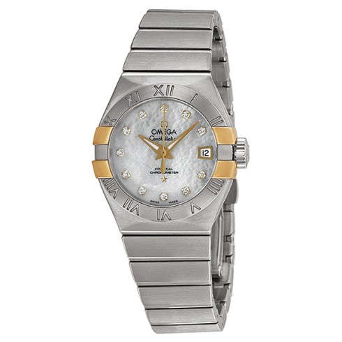 Omega Constellation Co-Axial Mother of Pearl Stainless Steel Ladies Watch 12320272055005 watches