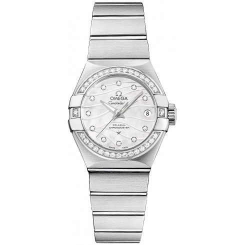 Omega Constellation Co-Axial White Mother-of-Pearl Dial Ladies Watch 123.15.27.20.55.002 watches