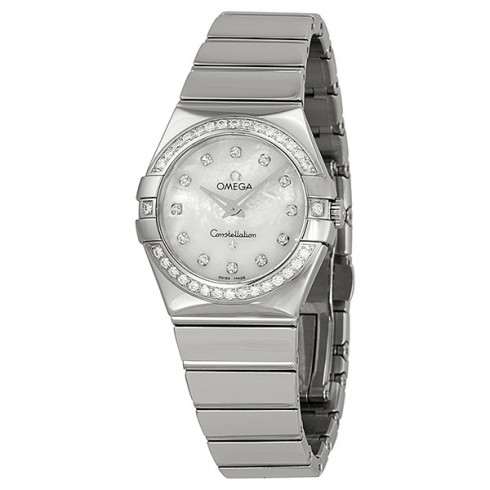 Omega Constellation Diamond Mother of Pearl Dial Stainless Steel Ladies Watch 12315276055003 watches