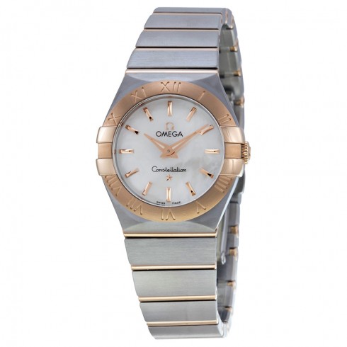 Omega Constellation Mother Of Pearl Dial Rose Gold and Steel Ladies Watch 12320276005001 watches