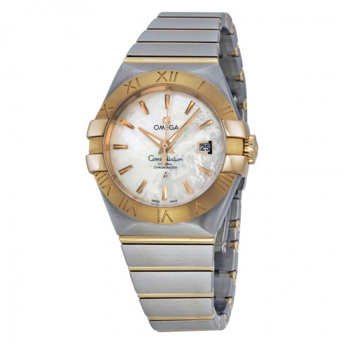 Omega Constellation Mother of Pearl Dial Stainless Steel and 18kt Rose Gold Ladies Watch 12320312005001 watches